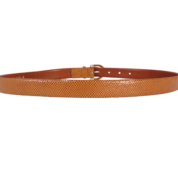 DESIGNER Style Vintage Tan Lizard/Reptile Belt Women\'s M- (25.5\